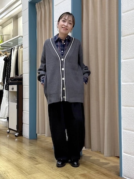 「アイテム（カーディガン/ボレロ）」を使った、noji0909さん（レディース・153cm・30代）の秋コーディネート