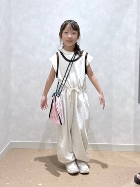 「LOWRYS FARM（ローリーズファーム）の【Smart Price】ベーシックタンクトップ  660135（タンクトップ、ホワイト系）」を使った、noji0909さん（レディース）の夏コーディネート