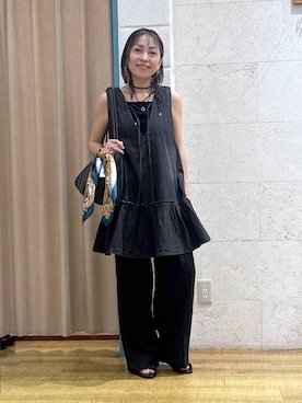 「LOWRYS FARM（ローリーズファーム）のバスケットワイドパンツ　491985（スラックス）」を使った、noji0909さん（レディース・153cm・30代）の夏コーディネート