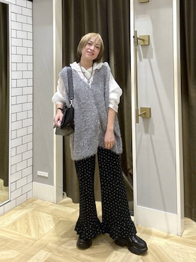 「LOWRYS FARM（ローリーズファーム）のアイテム（ベスト）」を使った、noji0909さん（レディース・153cm）の夏コーディネート
