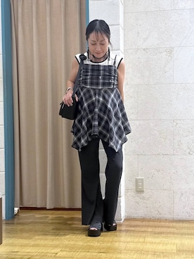 「アイテム（タンクトップ）」を使った、noji0909さん（レディース・153cm・30代）の夏コーディネート