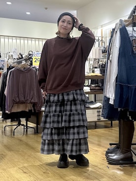 「アイテム（ニットキャップ/ビーニー）」を使った、noji0909さん（レディース・153cm・30代）の秋コーディネート