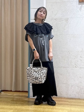 「アイテム（付け襟）」を使った、noji0909さん（レディース・153cm）の夏コーディネート