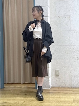 「ハーフパンツ」｜noji0909さん（レディース・153cm・40代）の秋コーディネート