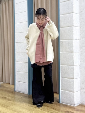 「アイテム（カーディガン/ボレロ）」を使った、noji0909さん（レディース・153cm・40代）の秋コーディネート