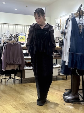 「アイテム（サロペット/オーバーオール）」を使った、noji0909さん（レディース・153cm・40代）の秋コーディネート