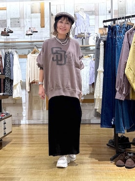 「アイテム（ハンチング/ベレー帽）」を使った、noji0909さん（レディース・153cm）の夏コーディネート