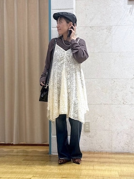 「アイテム（帽子）」を使った、noji0909さん（レディース・153cm・30代）の秋コーディネート