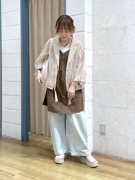 「LOWRYS FARM（ローリーズファーム）のアイテム（ショルダーバッグ）」を使った、noji0909さん（レディース・153cm）の夏コーディネート