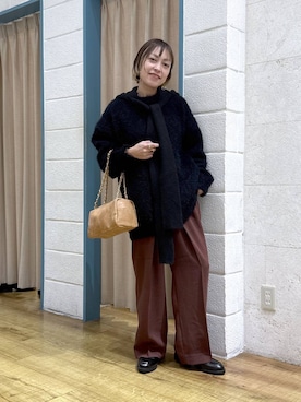 「アイテム（ローファー）」を使った、noji0909さん（レディース・153cm・40代）の冬コーディネート