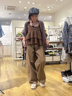 「アイテム（ハンチング/ベレー帽）」を使った、noji0909さん（レディース・153cm）の夏コーディネート