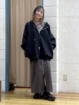 「アイテム（パーカー）」を使った、noji0909さん（レディース・153cm・30代）の秋コーディネート