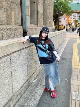 「GAP（ギャップ）のアイテム」を使った、 おはぽんさん（レディース・150cm）の春コーディネート