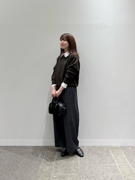 「完声ボトムス」｜向日葵さん（レディース・163cm）の秋コーディネート