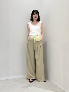 「SMELLY(スメリー)のステンレスボールチェーンネックレス(ネックレス、シルバー系)」を使った、向日葵さん(レディース・163cm)の夏コーディネート
