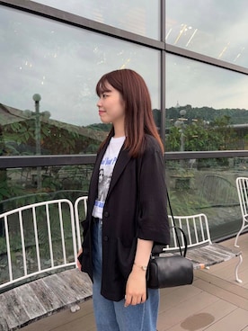 「URBAN RESEARCH（アーバンリサーチ）のアイテム（その他アウター）」を使った、向日葵さん（レディース・163cm）の夏コーディネート