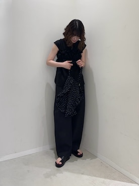 「RODE SKO（ロデスコ）のアイテム」を使った、向日葵さん（レディース・163cm）の夏コーディネート