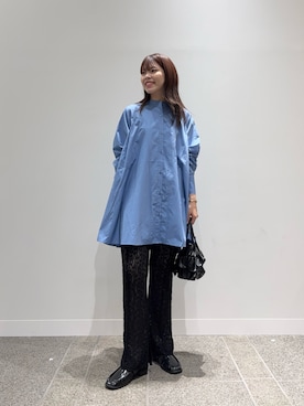 「ウエストゴム」｜「アイテム（ワンピース/ドレス）」を使った、向日葵さん（レディース・163cm）の夏コーディネート