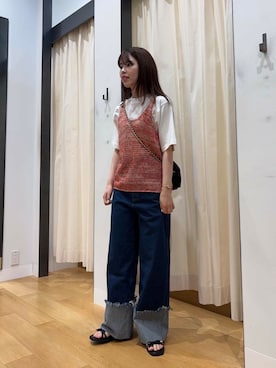 「ここでしか手に入らない別注アイテム」｜向日葵さん（レディース・163cm）の夏コーディネート