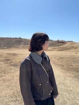 「KBF（ケイビーエフ）のアイテム（ブルゾン）」を使った、向日葵さん（レディース・163cm）の春コーディネート