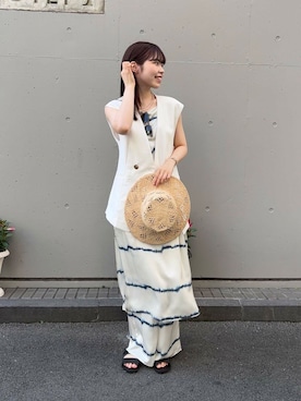 「オリジナル」｜向日葵さん（レディース・163cm）の夏コーディネート