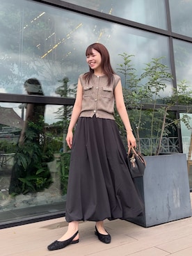 「アイテム（その他シューズ）」を使った、向日葵さん（レディース・163cm）の秋コーディネート