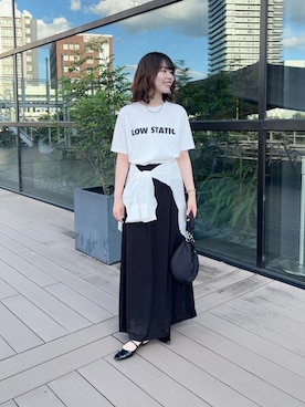 「SENSE OF PLACE by URBAN RESEARCH（センスオブプレイスバイアーバンリサーチ）のアイテム（スカート）」を使った、向日葵さん（レディース・163cm）の夏コーディネート