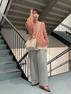 「Ameri（アメリ）のアイテム」を使った、sakaeさん（レディース・162cm）の春コーディネート