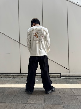 「AVIREX（アヴィレックス）のアイテム（カーゴパンツ）」を使った、リュウノスケさん（メンズ・169cm）の夏コーディネート