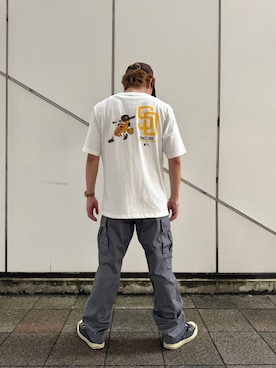 「AVIREX（アヴィレックス）のアイテム（パンツ）」を使った、リュウノスケさん（メンズ・169cm）の夏コーディネート