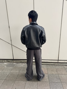 「アイテム（ミリタリージャケット）」を使った、リュウノスケさん（メンズ・169cm）の秋コーディネート