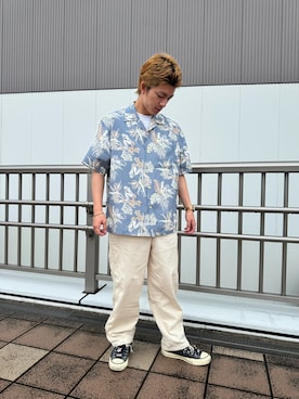「AVIREX（アヴィレックス）のアイテム（パンツ）」を使った、リュウノスケさん（メンズ・169cm）の夏コーディネート