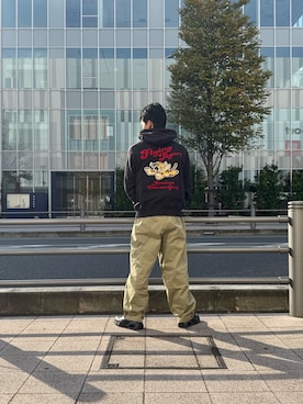 「アイテム（チノパンツ）」を使った、リュウノスケさん（メンズ・169cm）の秋コーディネート