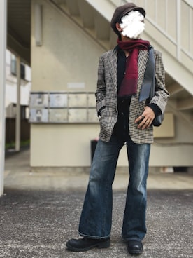 「アイテム（テーラードジャケット、その他）」を使った、piramoさん（メンズ・170cm）の秋コーディネート