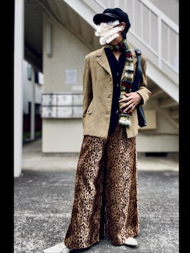 「アイテム（キャスケット）」を使った、piramoさん（メンズ・170cm）の秋コーディネート