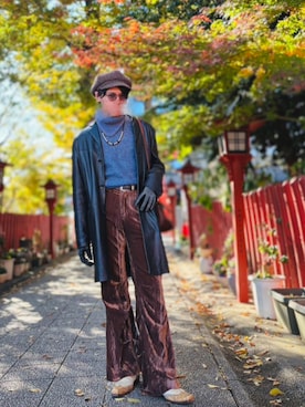 「アイテム（キャスケット）」を使った、piramoさん（メンズ・170cm）の秋コーディネート