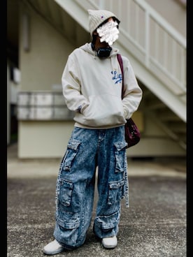 「アイテム（ニットキャップ/ビーニー）」を使った、piramoさん（メンズ・170cm）の秋コーディネート