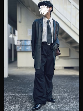 「アイテム（キャスケット）」を使った、piramoさん（メンズ・170cm）の秋コーディネート