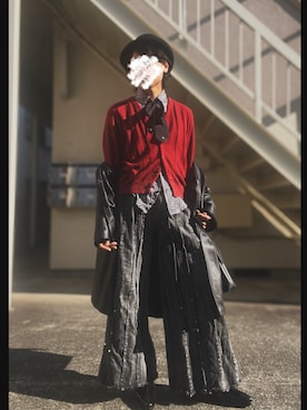 「HARE（ハレ）のアイテム（バッグ）」を使った、piramoさん（メンズ・170cm）の冬コーディネート