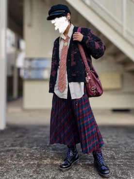 「アイテム（キャスケット）」を使った、piramoさん（メンズ・170cm）の秋コーディネート