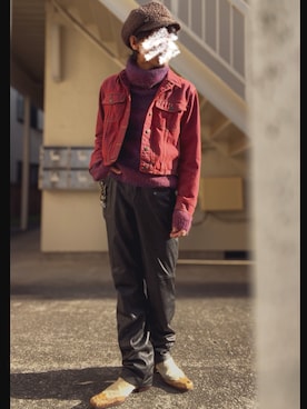 「アイテム（キャスケット）」を使った、piramoさん（メンズ・170cm）の冬コーディネート