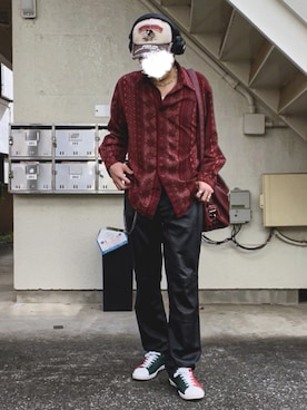 「アイテム（チョーカー）」を使った、piramoさん（メンズ・170cm）の秋コーディネート