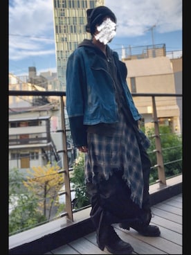 「アイテム（スカート）」を使った、piramoさん（メンズ・170cm）の冬コーディネート