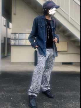 「Needles（ニードルス）のアイテム（パンツ）」を使った、piramoさん（メンズ・170cm）の春コーディネート