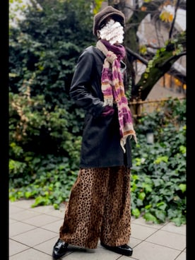 「アイテム（キャスケット）」を使った、piramoさん（メンズ・170cm）の冬コーディネート