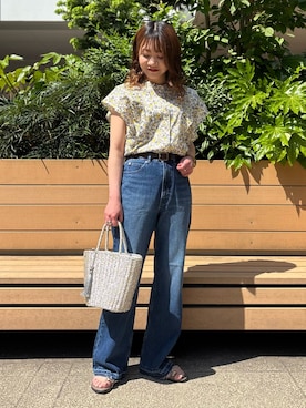 「MICO COULIER（ミコクリエ）のアイテム」を使った、miyuさん（レディース・159cm）の夏コーディネート