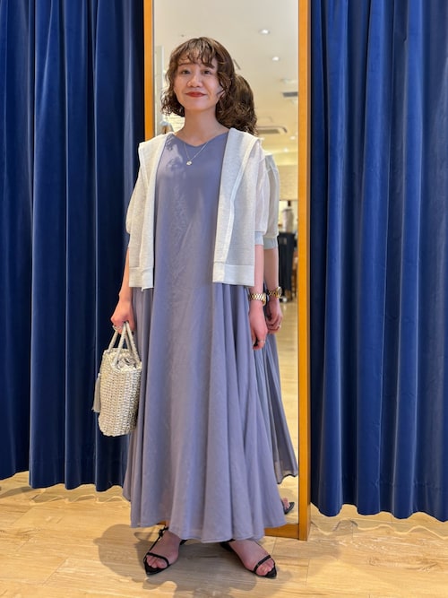 美品✨【NOLLEYS】麻調シアー2WAYパネルフレアワンピース NOLLEY'S｜麻調シアー2WAYパネルフレアワンピース | Rakuten
