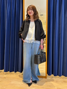 「MICO COULIER（ミコクリエ）のアイテム」を使った、miyuさん（レディース・159cm）の春コーディネート