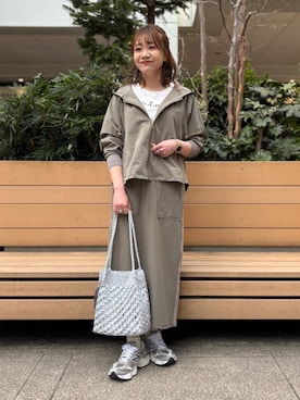 「MICO COULIER（ミコクリエ）のアイテム」を使った、miyuさん（レディース・159cm）の春コーディネート