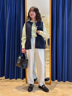 「NOLLEY’S（ノーリーズ）のアイテム」を使った、miyuさん（レディース・159cm）の冬コーディネート